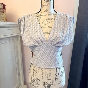 Free People Gingham Top